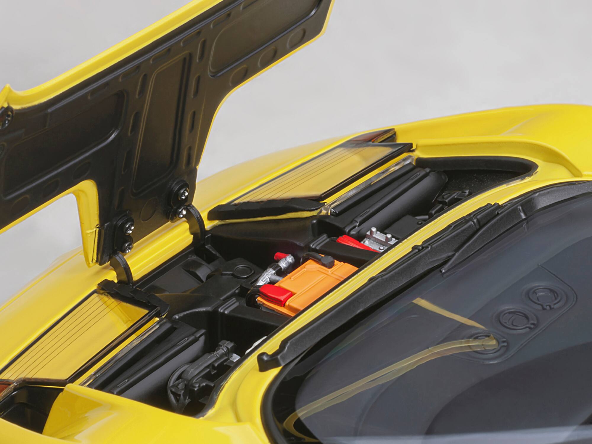 Alt View 2. Autoart - Bugatti EB110 SS Super Sport Giallo Bugatti Yellow with Silver Wheels 1/18 Model Car by Autoart.