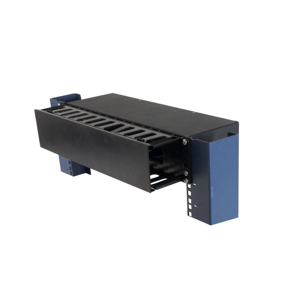 Alt View 1. RackSolutions - RackSolutions 2U Horizontal Patch Cable Organizer Box/Duct - Black.