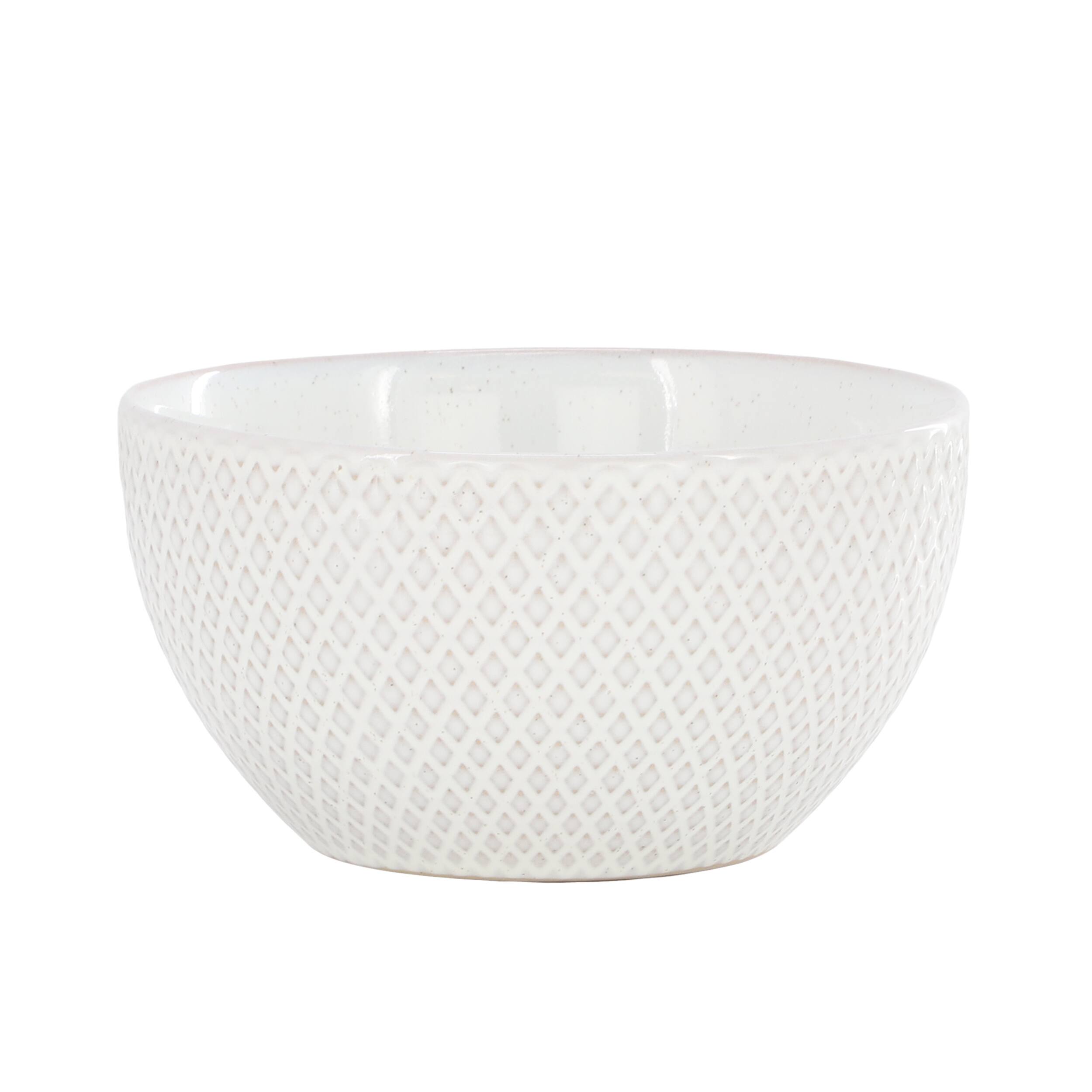 Alt View 3. Gibson - Gibson Elite Earlhart 2 Piece 6 Inch Ribbed Stoneware Cereal Bowl Set in White - White.