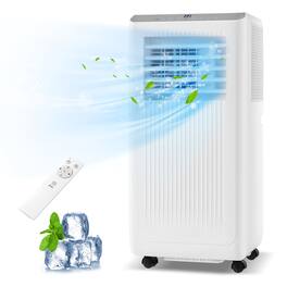 Gymax - 8000 BTU Portable Air Conditioner 3 in 1 AC Unit Fan & Dehumidifier for Rooms up to 250 Sq FT - White