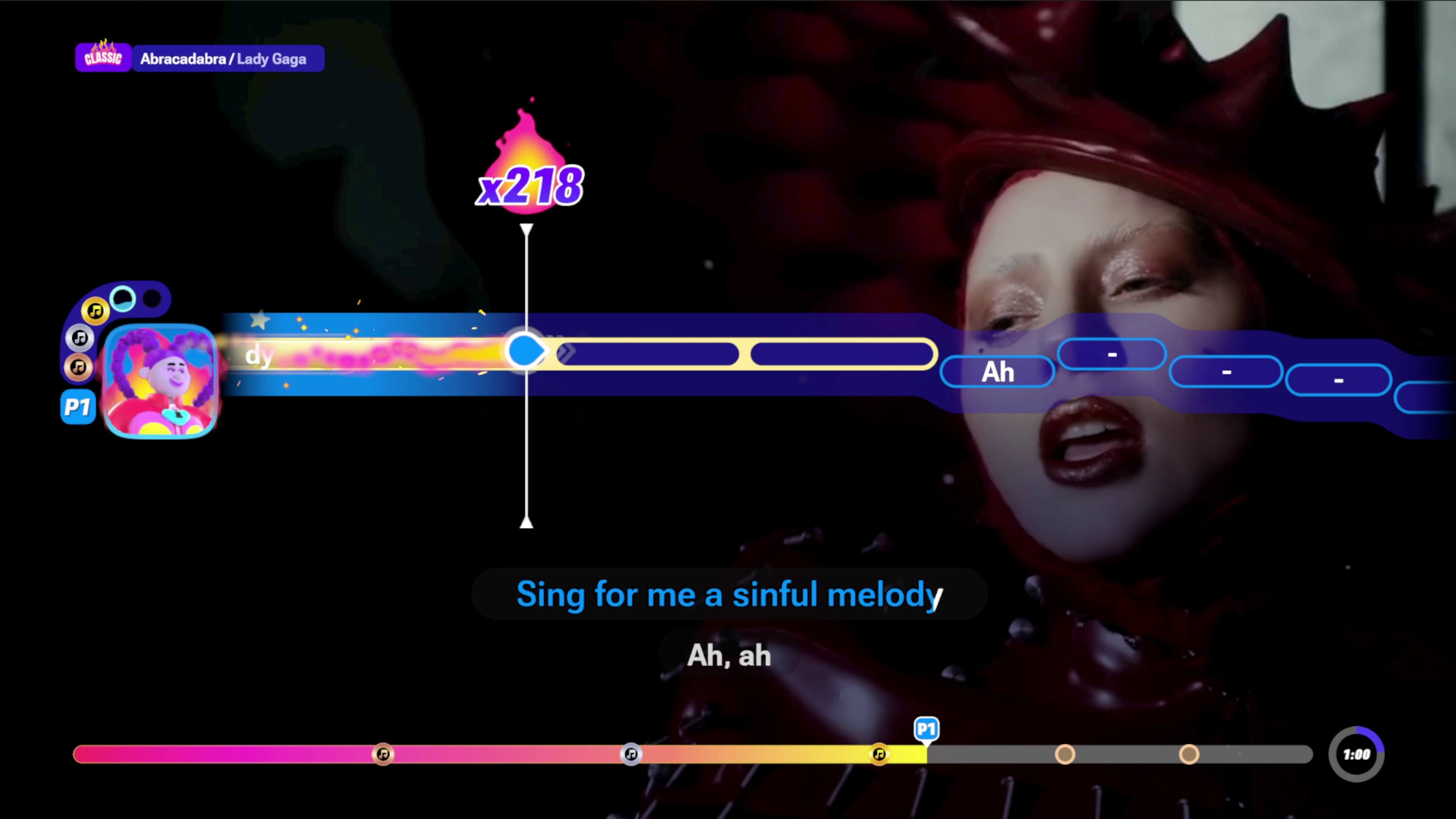 A0 CLASSIC Abracadabra / Lady Gaga x218 J G J P1 dy - - Sing for me a sinful melody Ah, ah