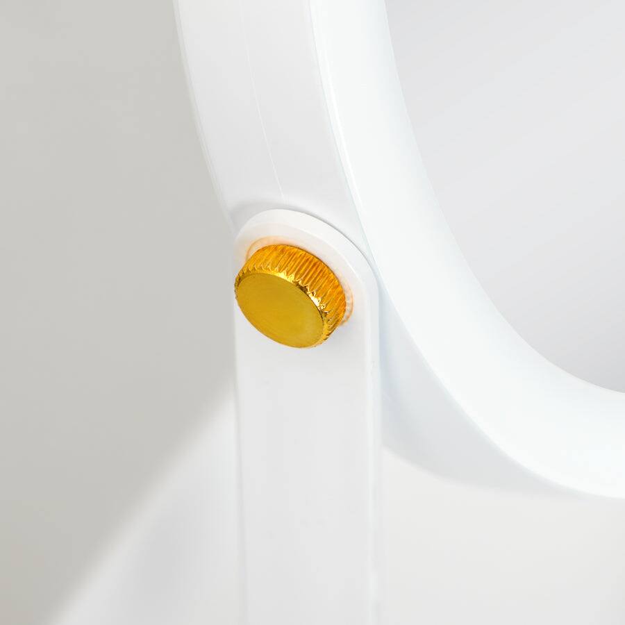 Alt View 1. Zadro - Back-to-School LED Lighted Makeup Mirror with 5X/1X Magnifications, Storage Drawer & Accessories Tray - White.