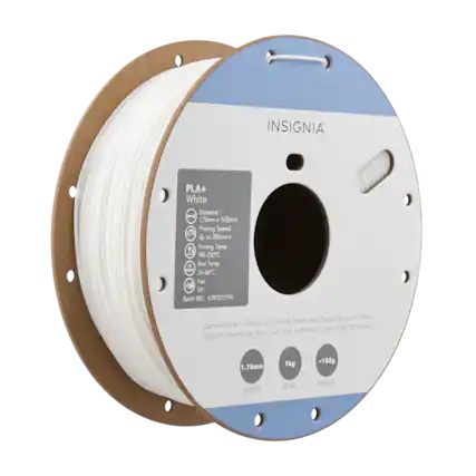 INSIGNIA PLA+ White
Diameter: 1.75mm ± 0.02mm
Printing Speed: Up to 300mm/s
Printing Temp: 190-230°C
Bed Temp: 25-60°C
Fan: On
Batch No.: A7812271794
Compatible with Bambu Lab, Creality, Snapmaker, Elegoo, Anycubic, Prusa, Research, Flashforge, Sovol, Qidi Tech, and other 1.75mm FDM 3D Printers
1.75mm
1kg - 155g
DIAMETER NET WT.