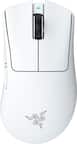 Front. Razer - DeathAdder V4 Pro Lightweight Optical Gaming Mouse with 150 Hour Battery - White.