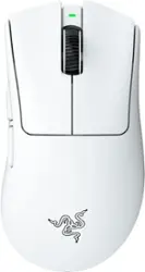Razer - DeathAdder V4 Pro Lightweight Optical Gaming Mouse with 150 Hour Battery - Wireless - White - Front_Zoom