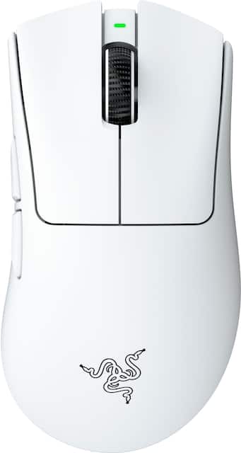 Razer - DeathAdder V4 Pro Lightweight Optical Gaming Mouse with 150 Hour Battery - Wireless - White