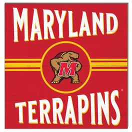 Jardine - Maryland Terrapins 10'' x 10'' Retro Team Sign - Red