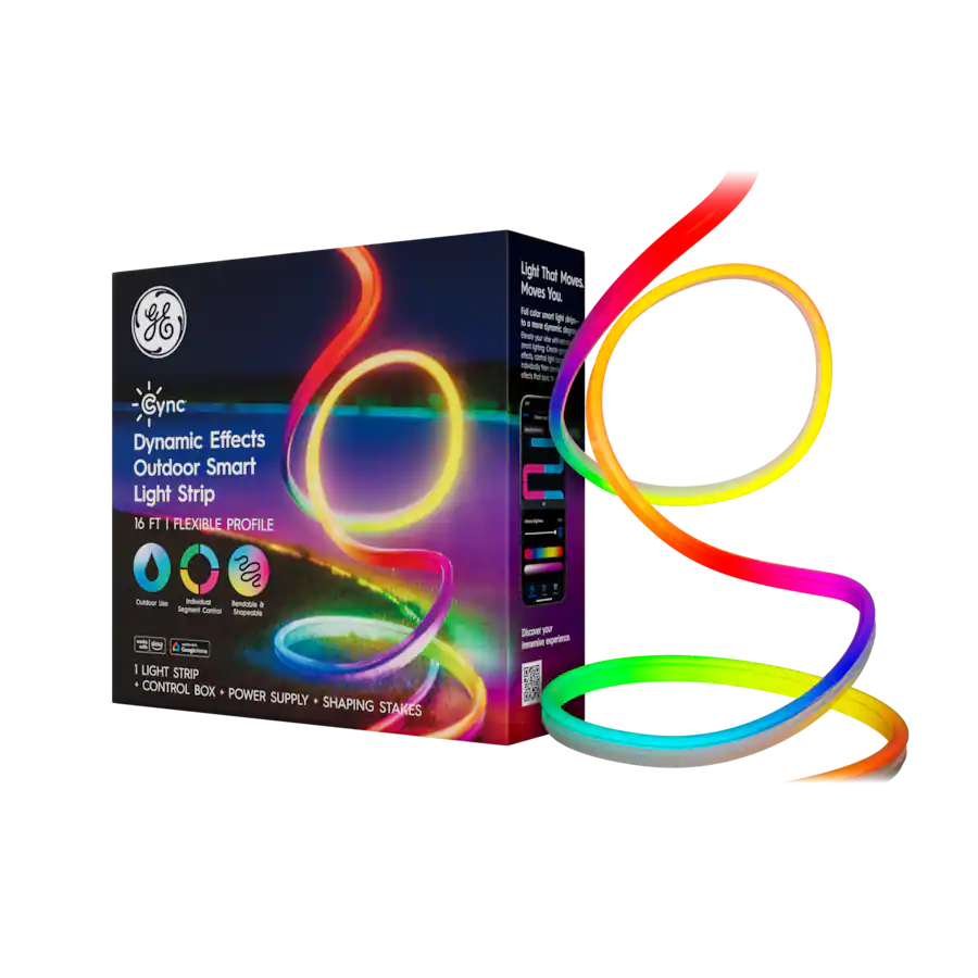 Cync Rope Light Base GE Cync Dynamic Effects Smart LED Outdoor Flexible Profile Light Strip ...