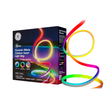 Cync Dynamic Effects Outdoor Smart Light Strip
16 FT | FLEXIBLE PROFILE
Light That Moves You
- Outdoor User
- Individual Segment Control
- Individually Addressable
- Waterproof & Shockproof
1 LIGHT STRIP
CONTROL BOX
POWER SUPPLY
SHAPING STAKES
Discover your immersive experience