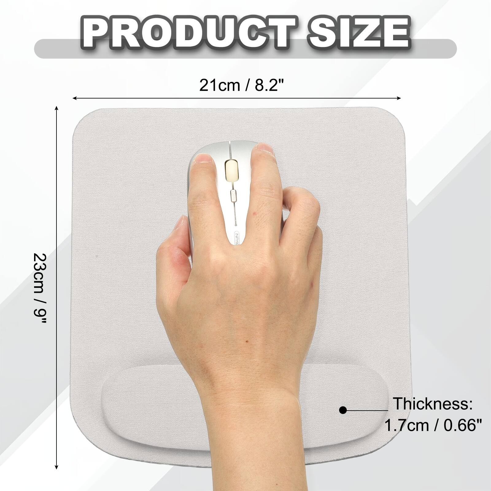 PRODUCT SIZE  
21cm / 8.2"  
23cm / 9"  
Thickness: 1.7cm / 0.66"