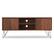 Back. Simpli Home - Hunter SOLID MANGO WOOD TV Media Stand in Umber Brown, Gold For TVs up to 65 inches - Umber Brown, Gold.