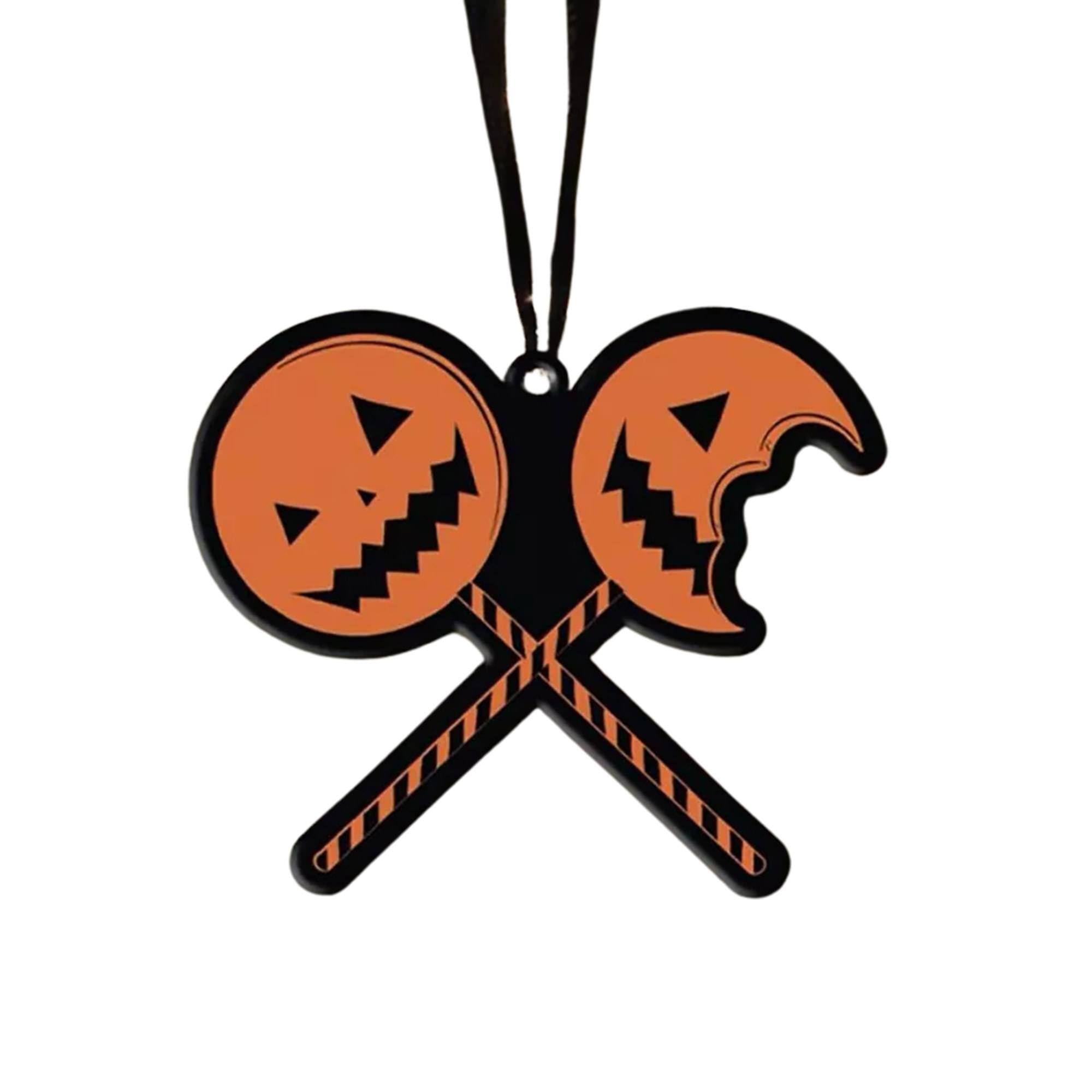 Front. Trick or Treat Studios - Trick r Treat Holiday Horrors Metal Ornament | Sam Lollipop - Orange.