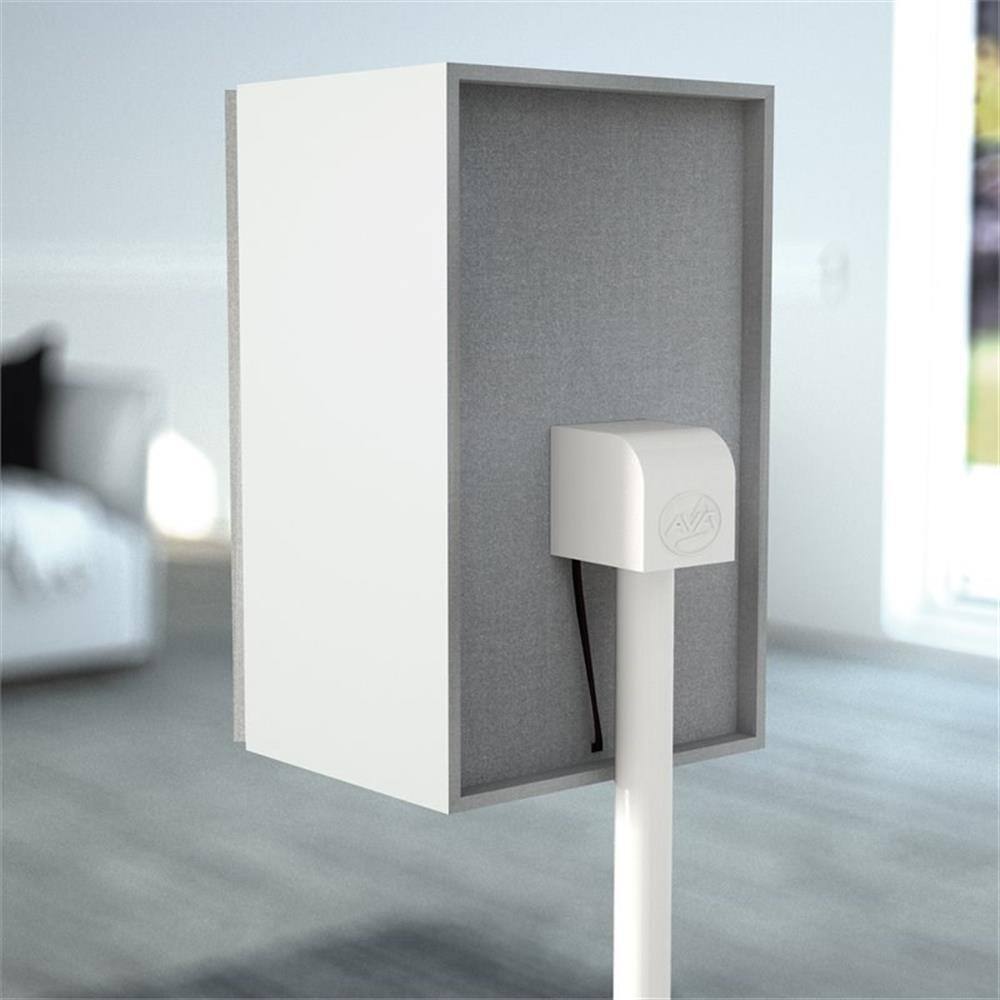 Alt View 6. AVF - Steel Speaker Floor Stands with Adjustable Height (Set of 2) - White.
