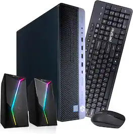 HP - Refurbished Excellent - EliteDesk 800G4 Desktop Computer-Intel i5-16GB DDR4 RAM-1TB SSD-Keyboard & Mouse-RGB Speaker-Windows 11 Pro - Black