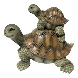FC Design - 6.5"W Tortoise with Baby Figurine Statue Office Desk Tabletop Home Decor Gift - Multi-Color