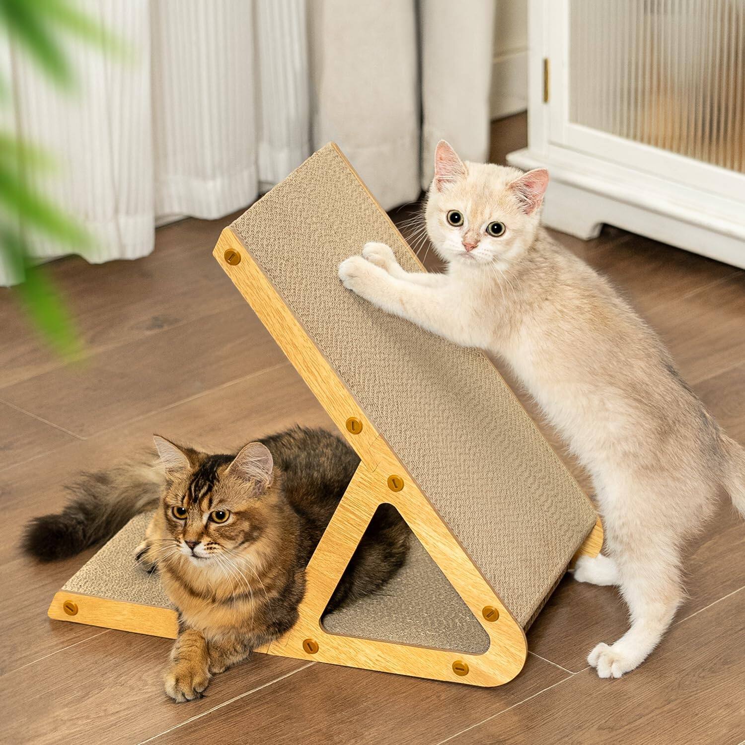 Front. Hirose Alice - Cat Scratcher Durable Scratch Pad Corrugated Cardboard Board For Indoor Cats Heavy Duty Double-sided Usabil - A-Frame.