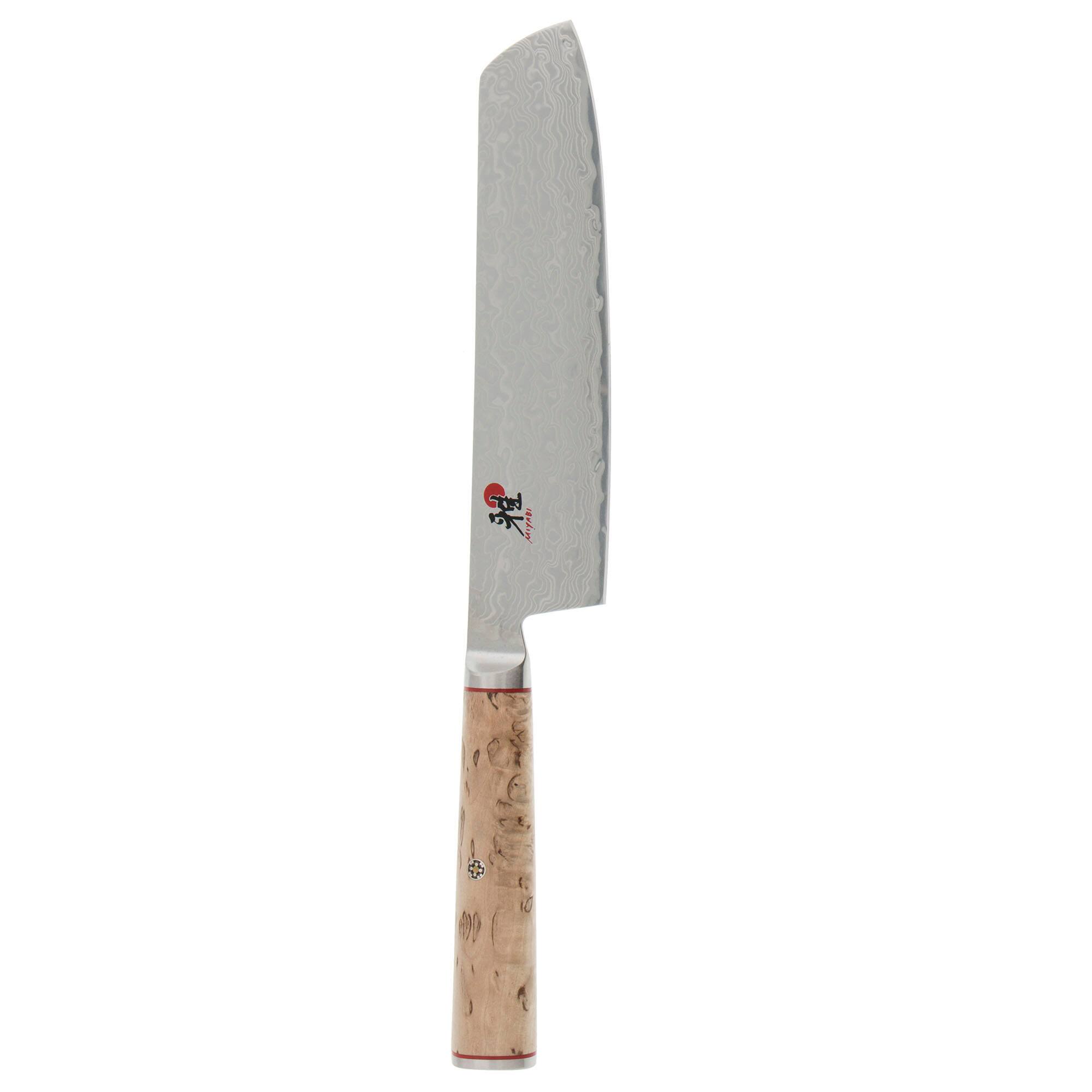 Front. Miyabi - Miyabi Birchwood SG2 6.5-inch Nakiri Knife - Stainless Steel.
