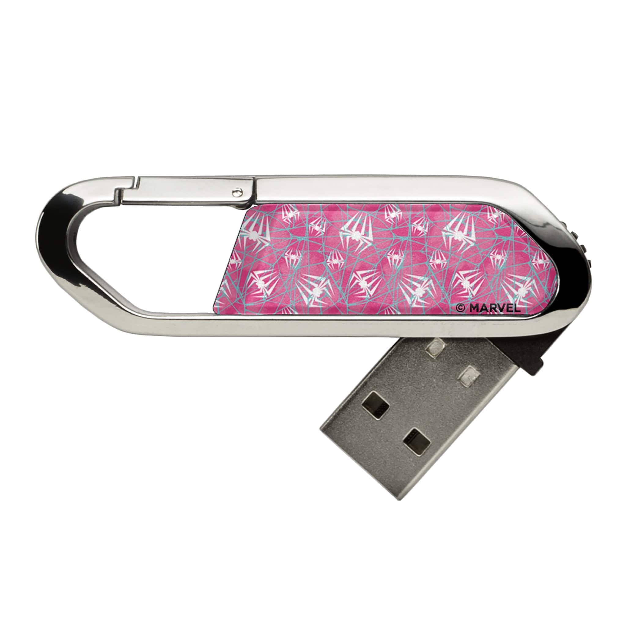 Keyscaper - Marvel Pattern USB 64GB Clip Style Flash Drive - Spider-Gwen