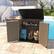 Left. Yardgrace - Outdoor Storage Shed 358 Gal. 53.15 in. x 33.07 in. x 46.85 in. Resin Large Waterproof Deck Box Shed - Brown with 2 shelves.