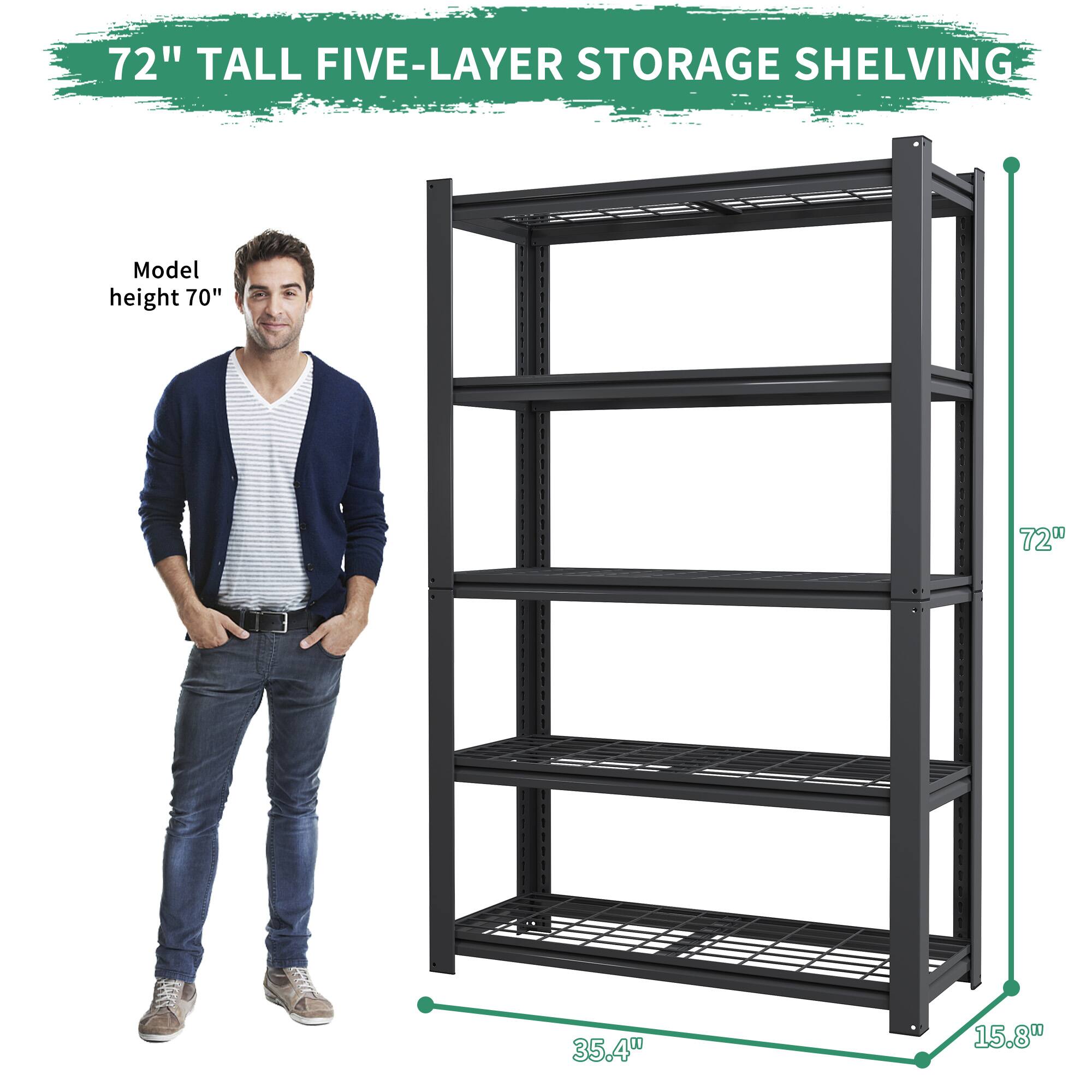 72" TALL FIVE-LAYER STORAGE SHELVING

Model height 70"

72"

35.4"

15.8"