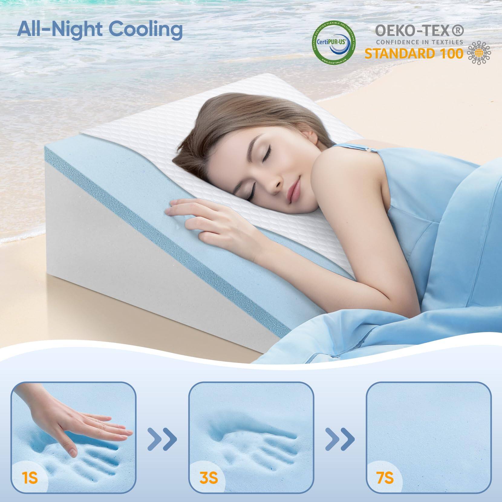 All-Night Cooling

CertiPUR-US

OEKO-TEX®
CONFIDENCE IN TEXTILES
STANDARD 100

1S 3S 7S