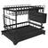 Alt View 5. Malletson - 2-Tier Anti-Rust Dish Drying Rack with Drainage Spout Kitchen Organizer with Cutting Board Holder - Black.
