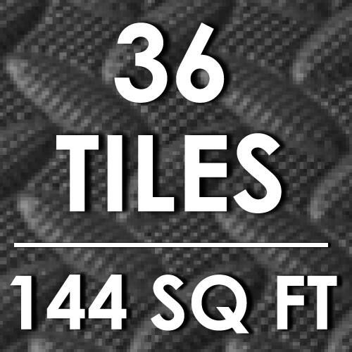 36 tiles, 144 sq ft.