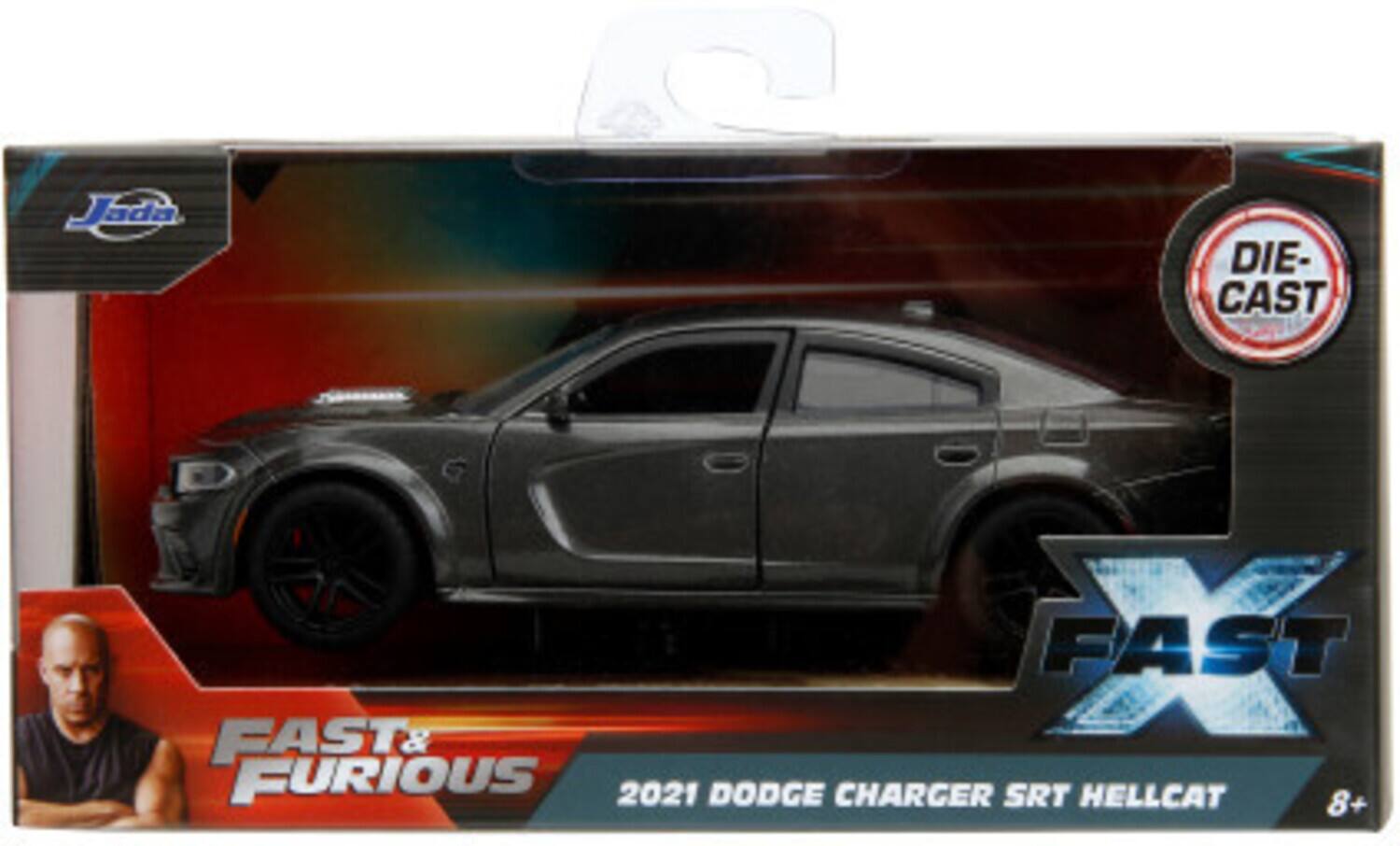 Jada Die-Cast Fast & Furious 2021 Dodge Charger SRT Hellcat 8+