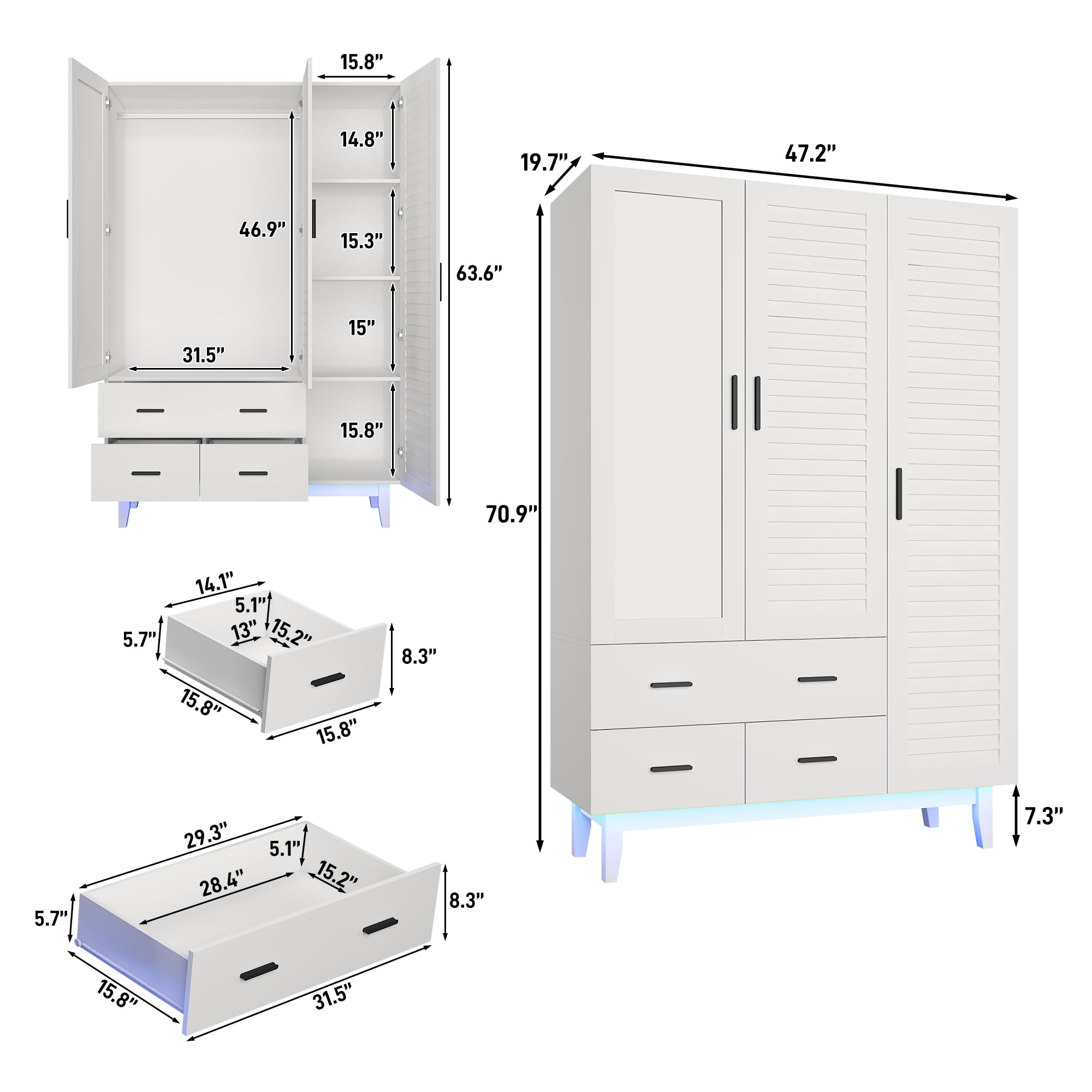 15.8" 14.8" 19.7" 47.2" 46.9" 15.3" 63.6" 31.5" 15" 15.8" 70.9" 14.1" 5.1" 5.7" 13" 15.2" 15.8" 15.8" 8.3" 5.7" 29.3" 5.1" 28.4" 15.2" 8.3" 7.3" 15.8" 31.5"