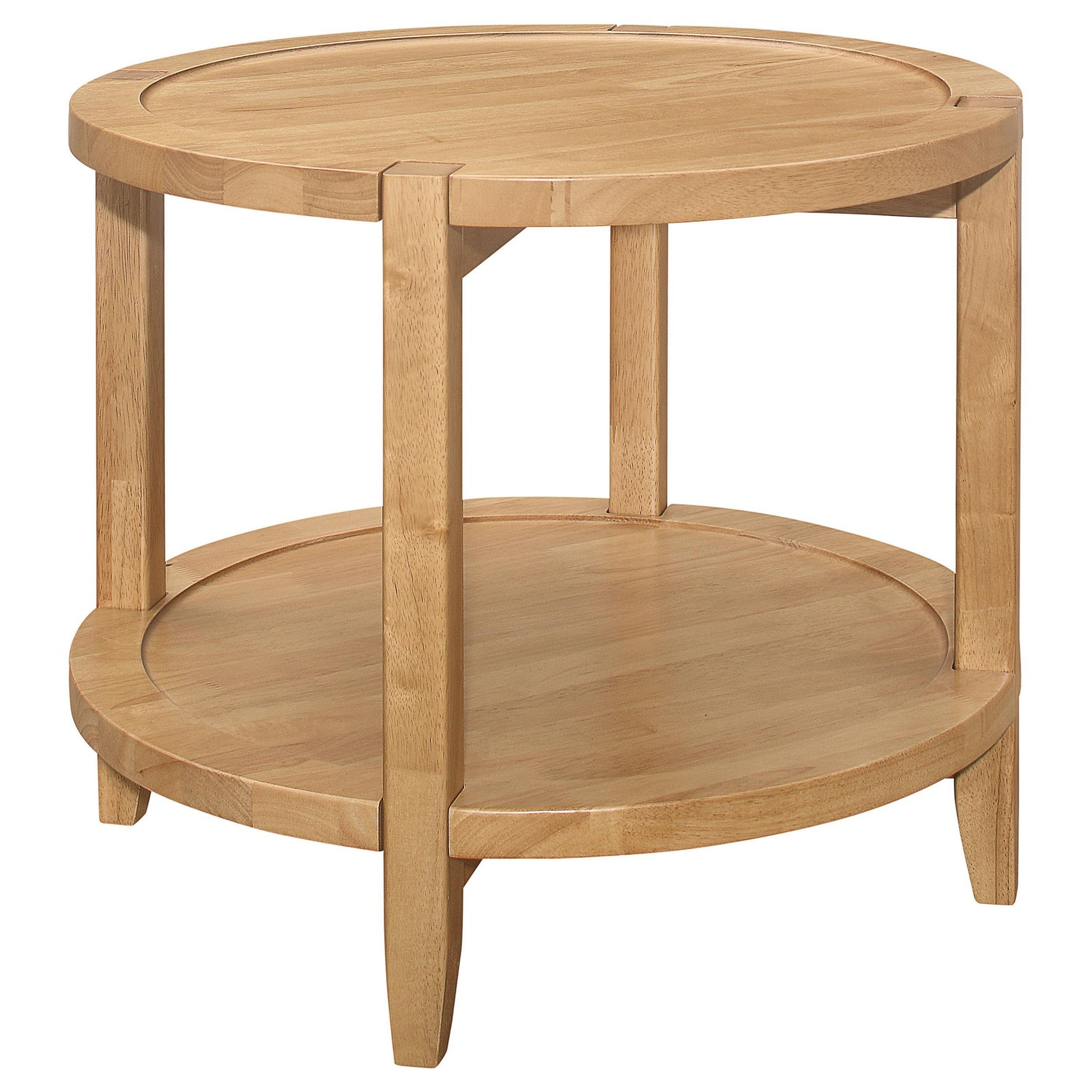 Manhattan Lane - Camilia Side End Table, 23 Inch Round Top, 1 Shelf - Natural Brown price history on PriceWatchPro