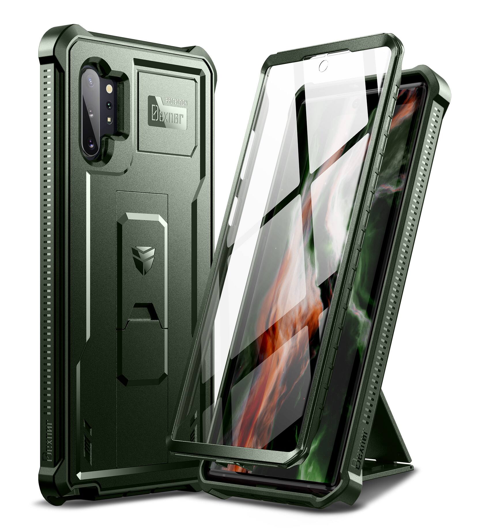 dexnor - for Galaxy Note 10+ Plus Case,[Built in Screen Protector and Kickstand] Military Grade Protection - Army Green price history on PriceWatchPro