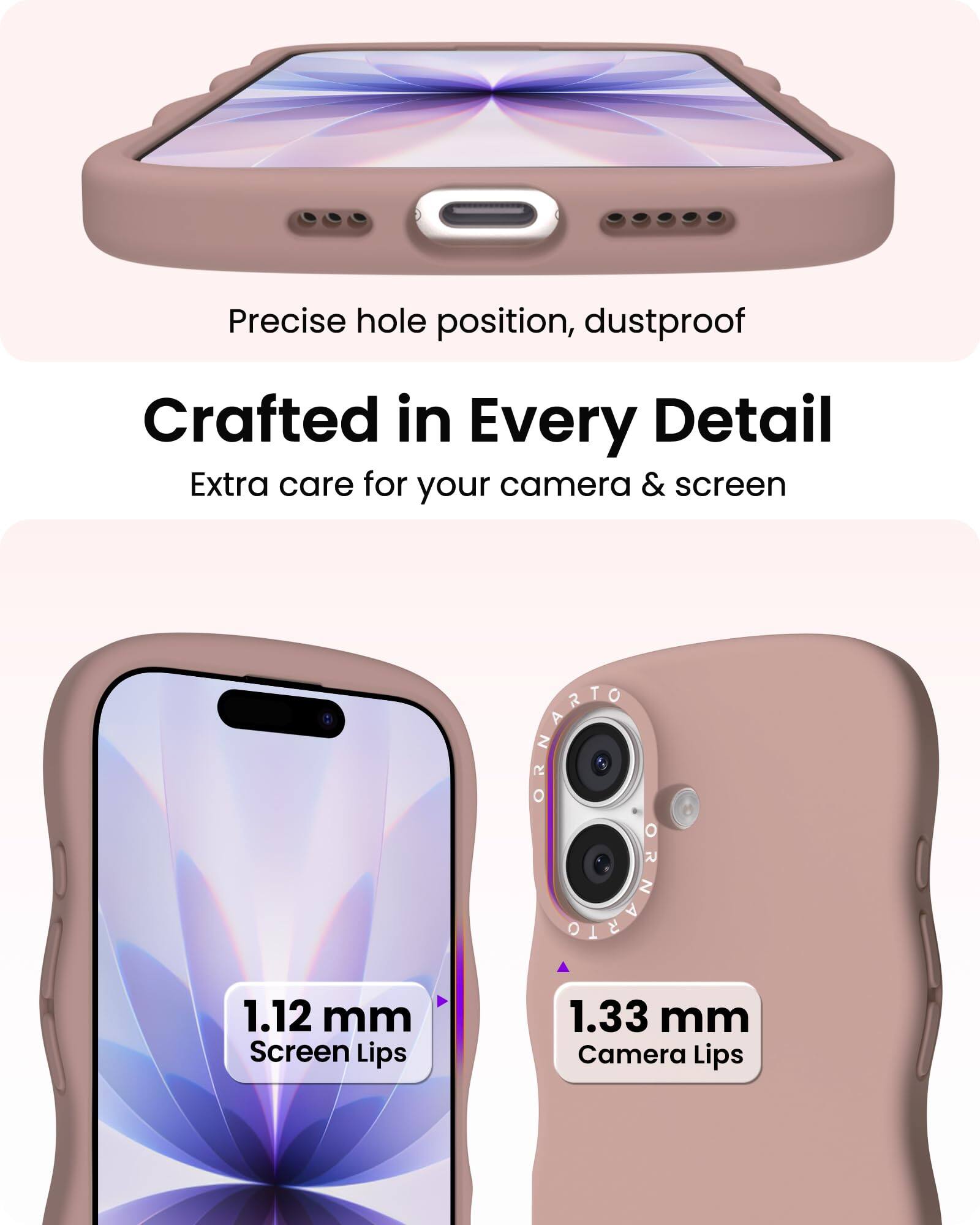 Precise hole position, dustproof

Crafted in Every Detail
Extra care for your camera & screen

1.12 mm Screen Lips

1.33 mm Camera Lips