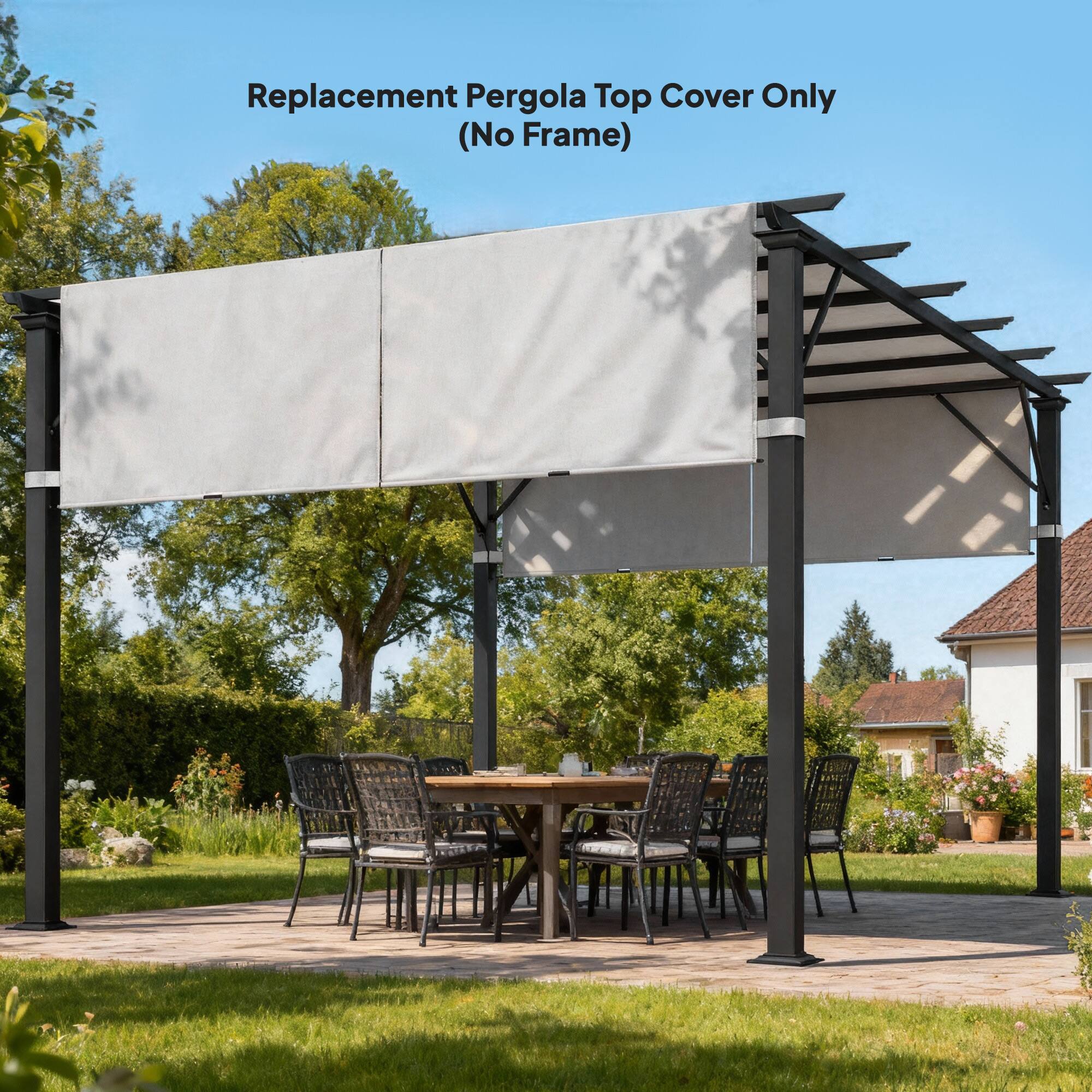 Replacement Pergola Top Cover Only (No Frame)