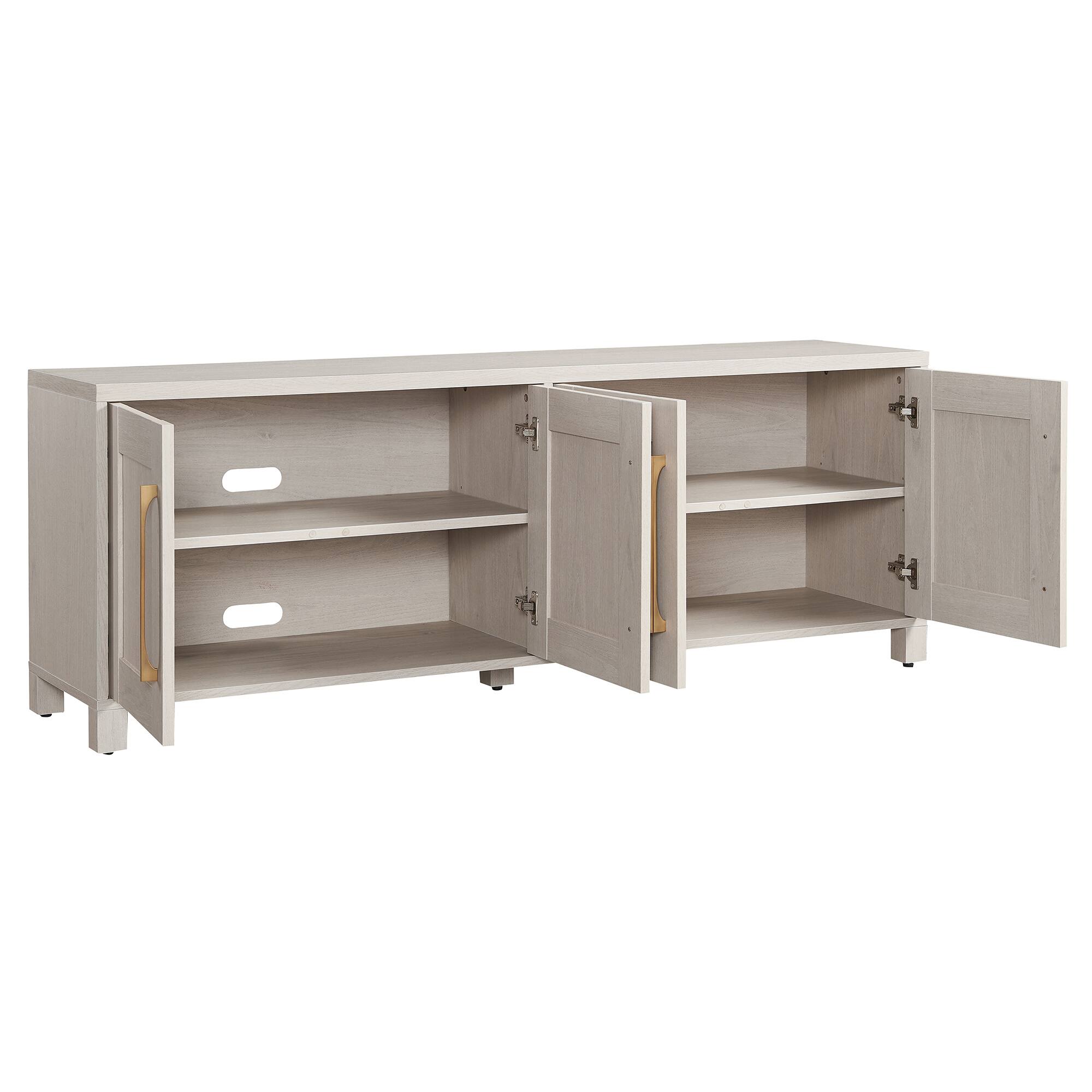 Alt View 15. Hudson&Canal - Chabot TV Stand for Most TVs up to 75" - Alder White.