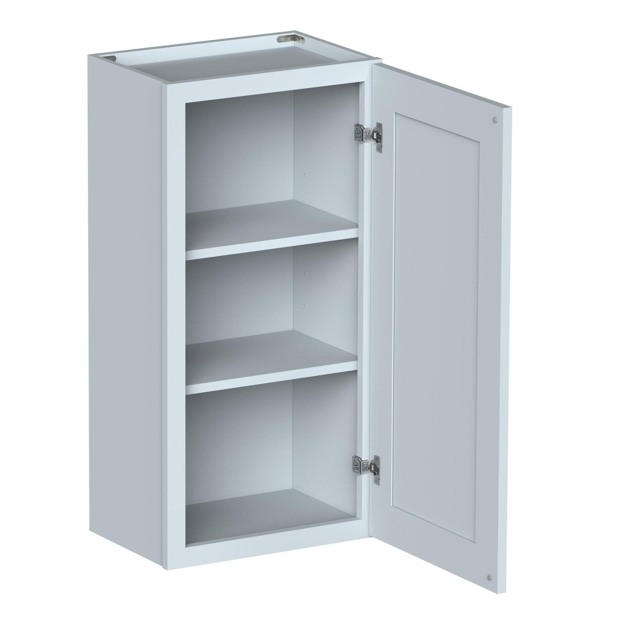Alt View 2. Boyel Living - 18in.W x12in.D x36in.H Dove Gray WALL CABINET Fully assembled Cabinet With One HDF Door - Gray.