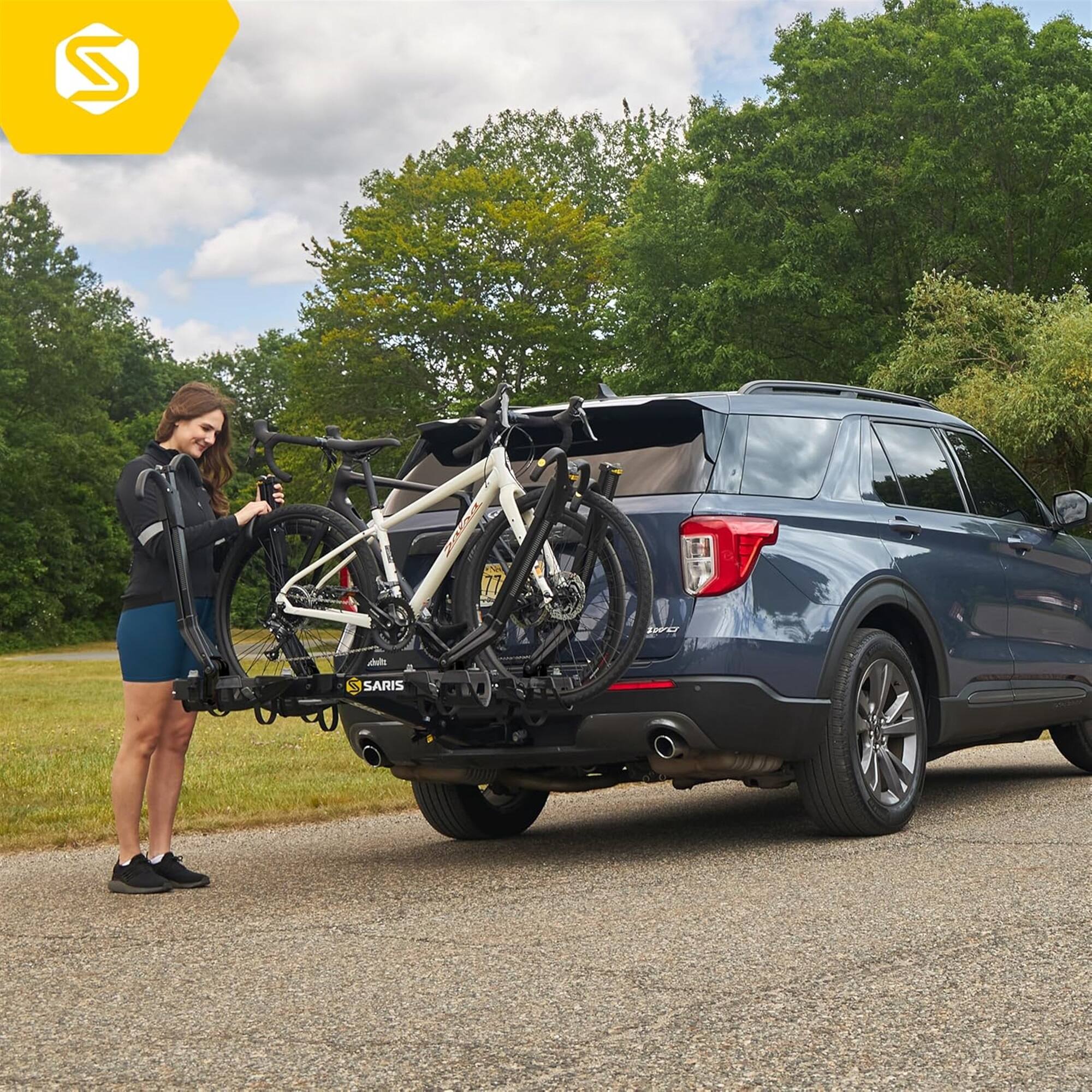 Alt View 8. Saris - SuperClamp G3 Platform Hitch Bike Rack - Lightweight, Durable, Versatile, and Compact - Black.
