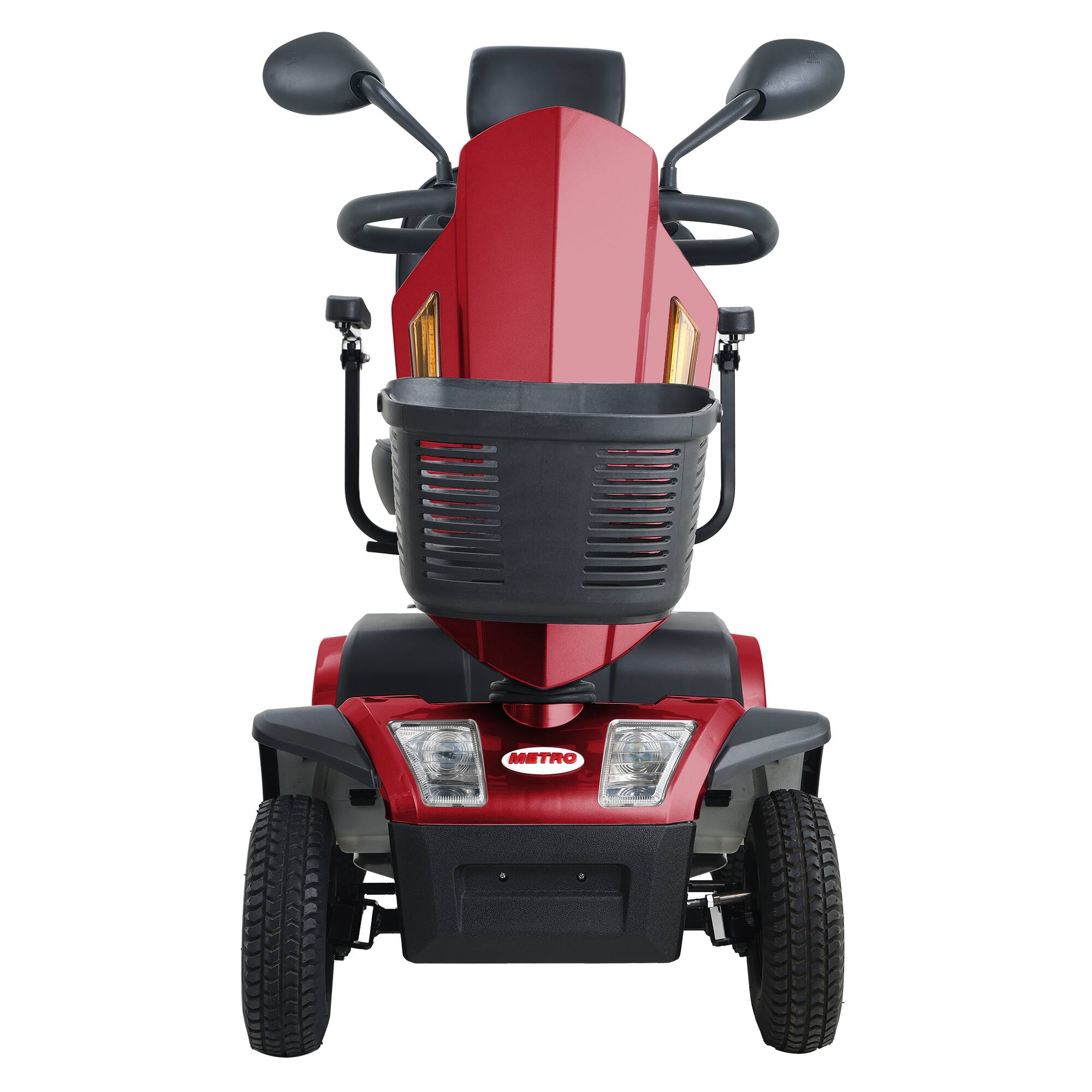 Angle. Loheer - Loheer Red Heavy Duty Mobility Scooter Bariatric Medical Power Scooter for Adults - Red.