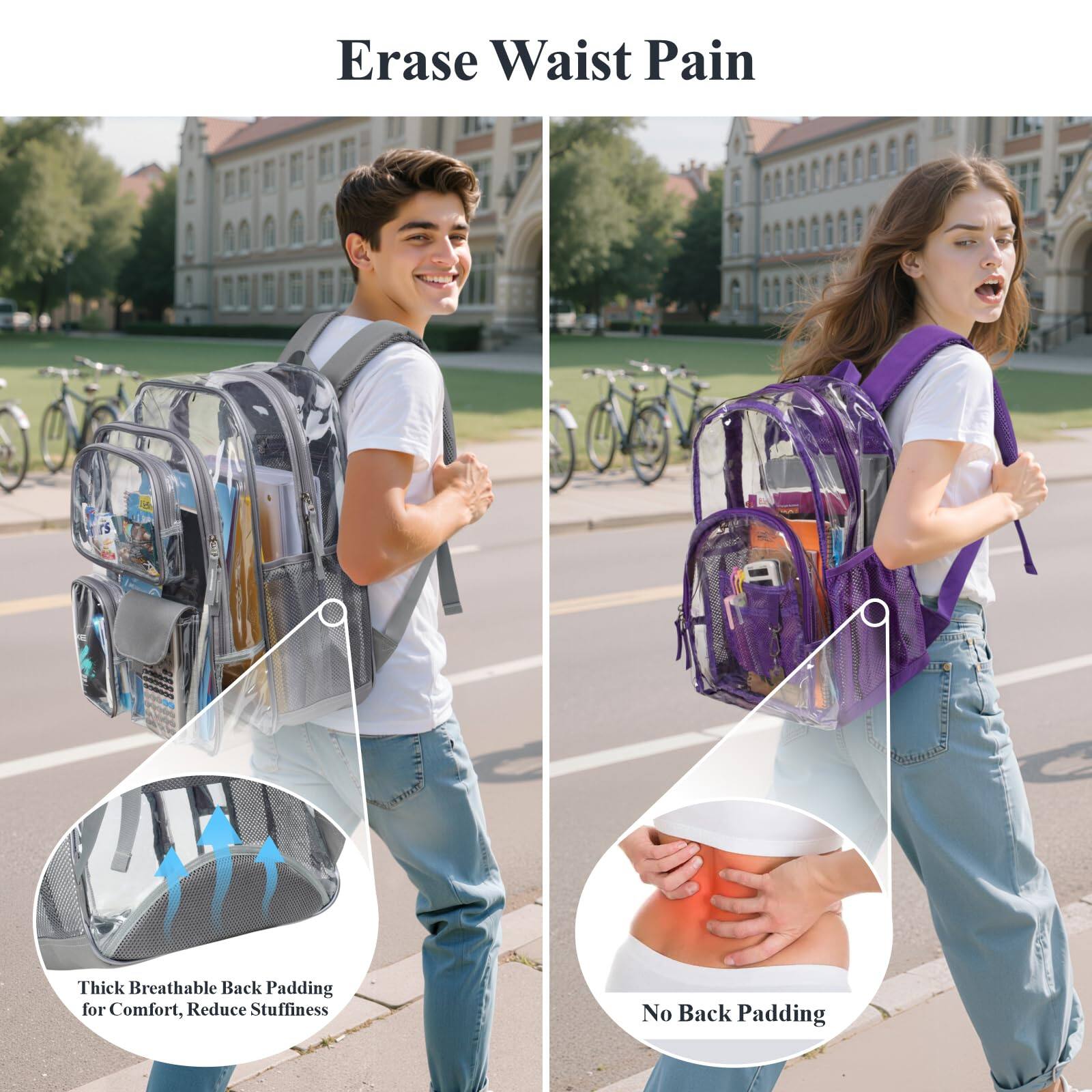 Erase Waist Pain

Thick Breathable Back Padding for Comfort, Reduce Stuffiness

No Back Padding