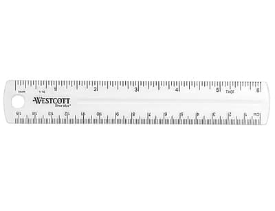 "Westcott - Shatterproof 6"" Plastic Standard Ruler, (45016)) - Clear" price history on PriceWatchPro