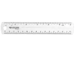 Westcott - Shatterproof 6" Plastic Standard Ruler, (45016)) - Clear
