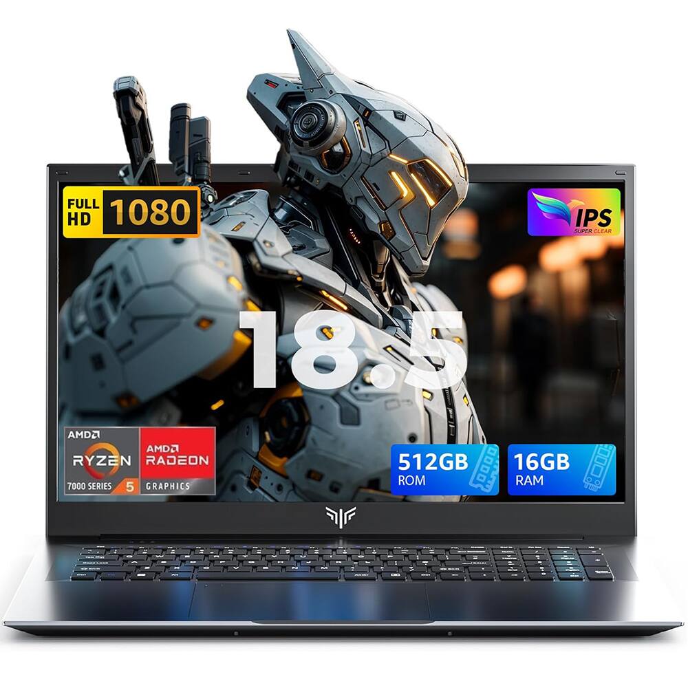 FULL HD 1080  
IPS SUPER CLEAR  
18.5"  
AMD RYZEN 7000 SERIES  
512GB ROM  
16GB RAM  
AMD RADEON 5 GRAPHICS