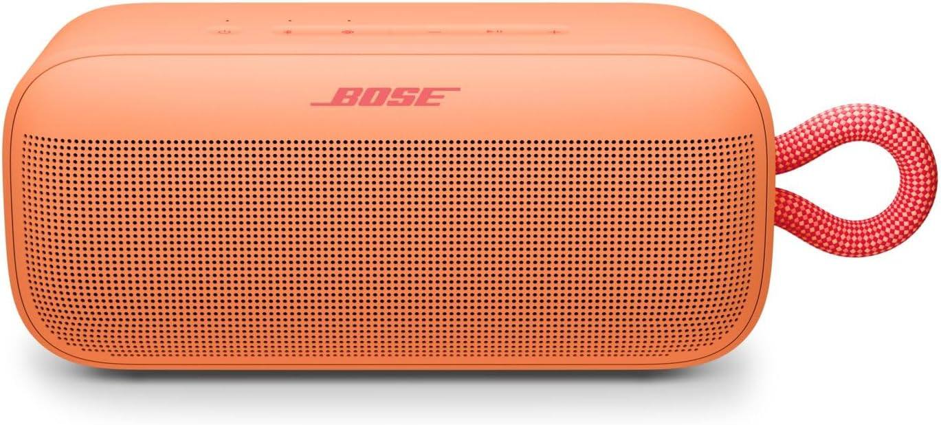 Angle. Bose - Bose SoundLink Plus Portable Bluetooth Speaker Bundle with Fast Charger, Wireless (Sunset Peach) - Sunset Peach.