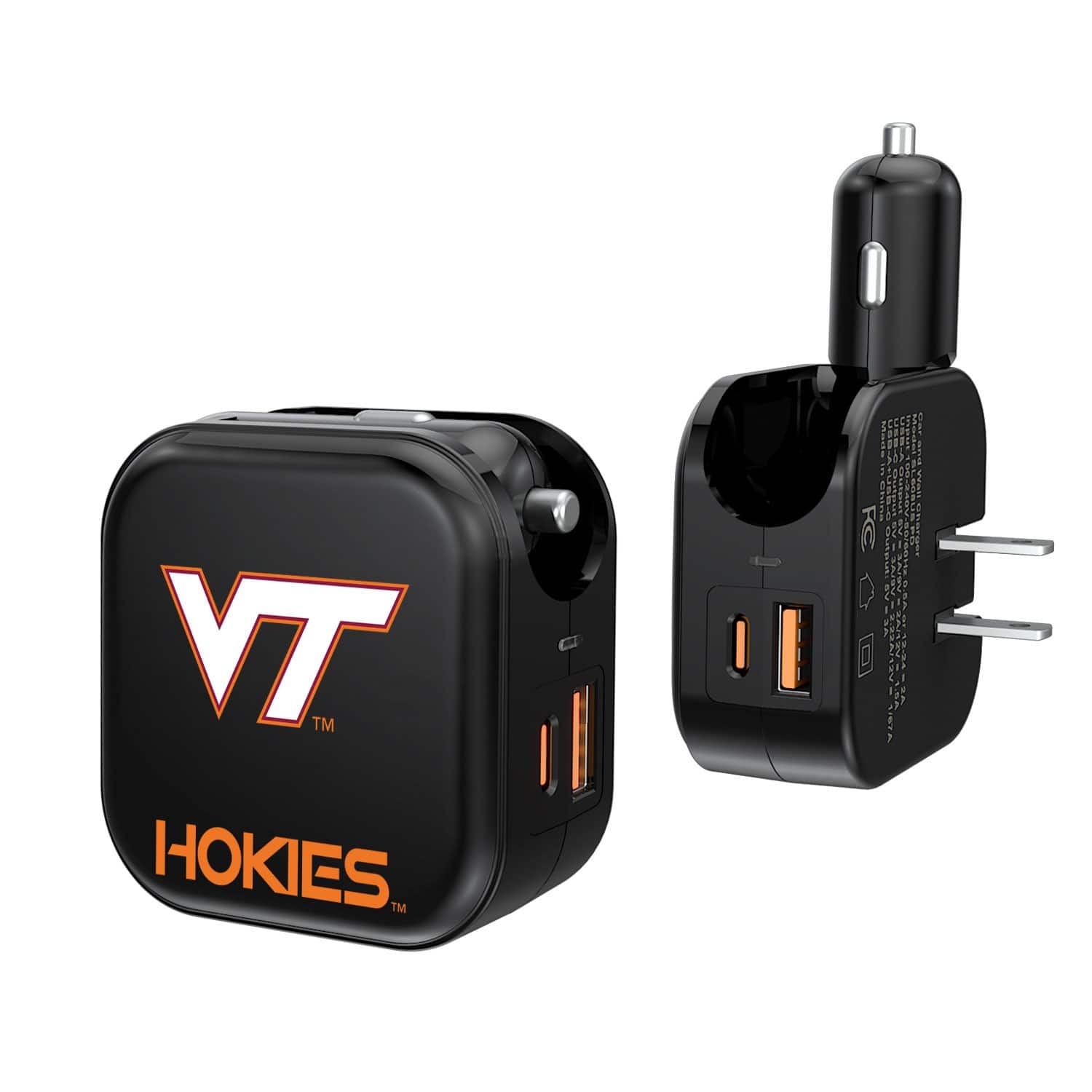Keyscaper - Virginia Tech Hokies Team Logo Dual Port USB Car & Home Charger - Multicolor price history on PriceWatchPro