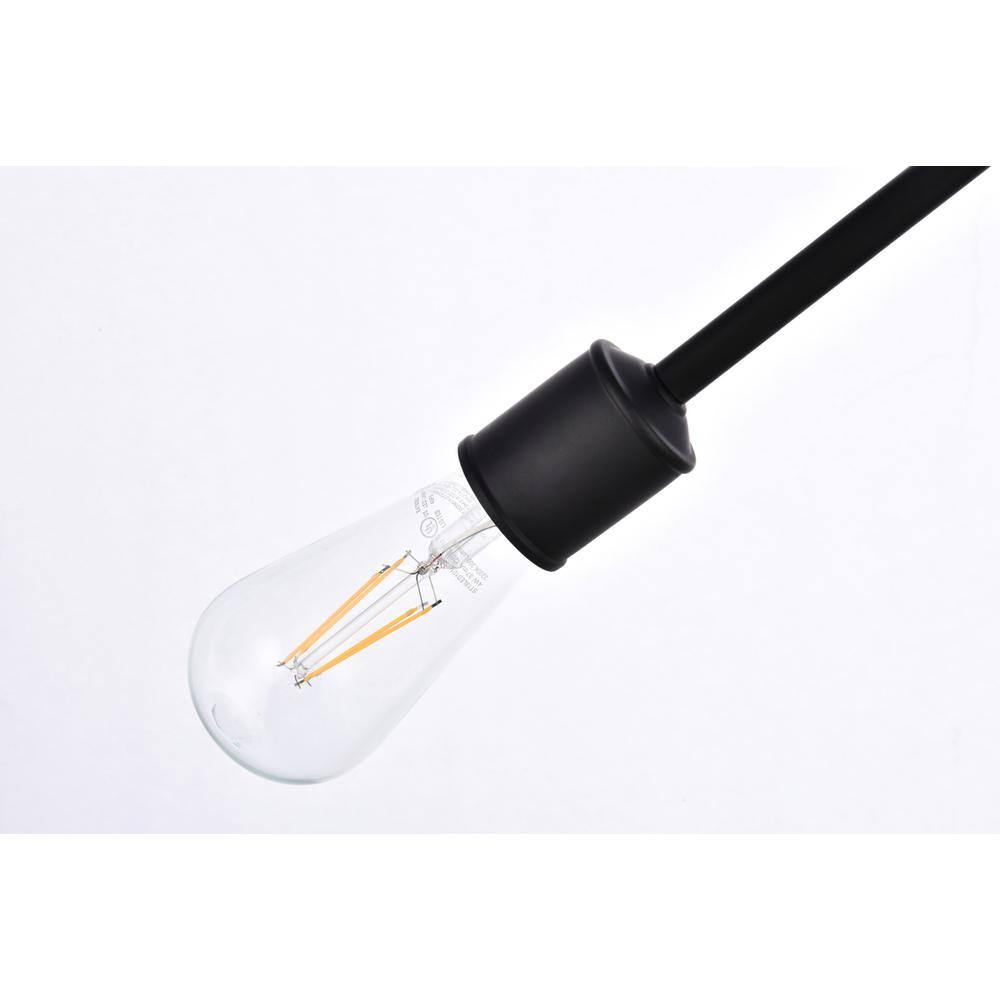 Back. Living District - Axel 6 lights black flushmount - Black.