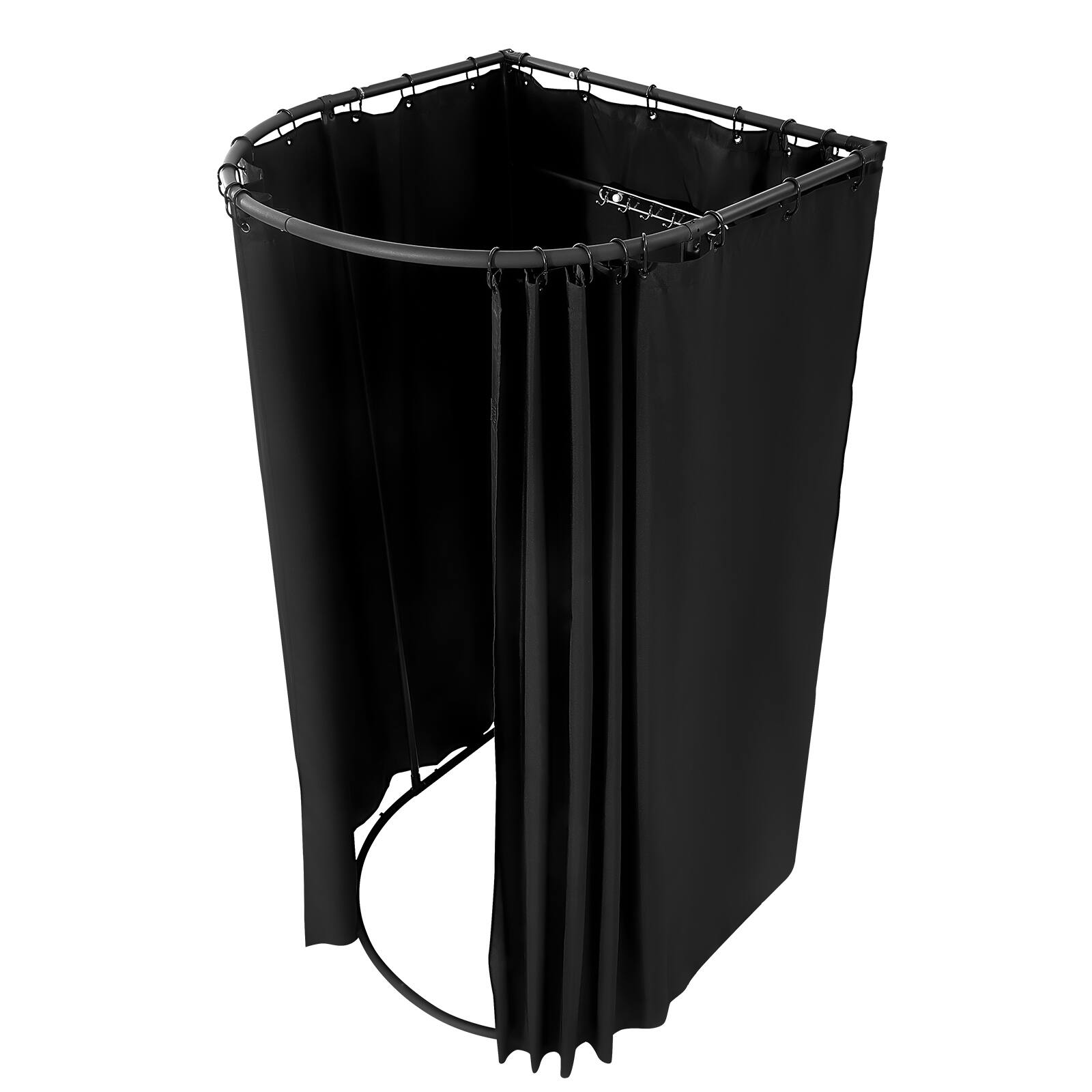 Alt View 5. VEVOR - Fitting Room, Portable Dressing Room with Thick Polyester Curtains, Privacy Space with Shading Curtain and a Hook - Black.