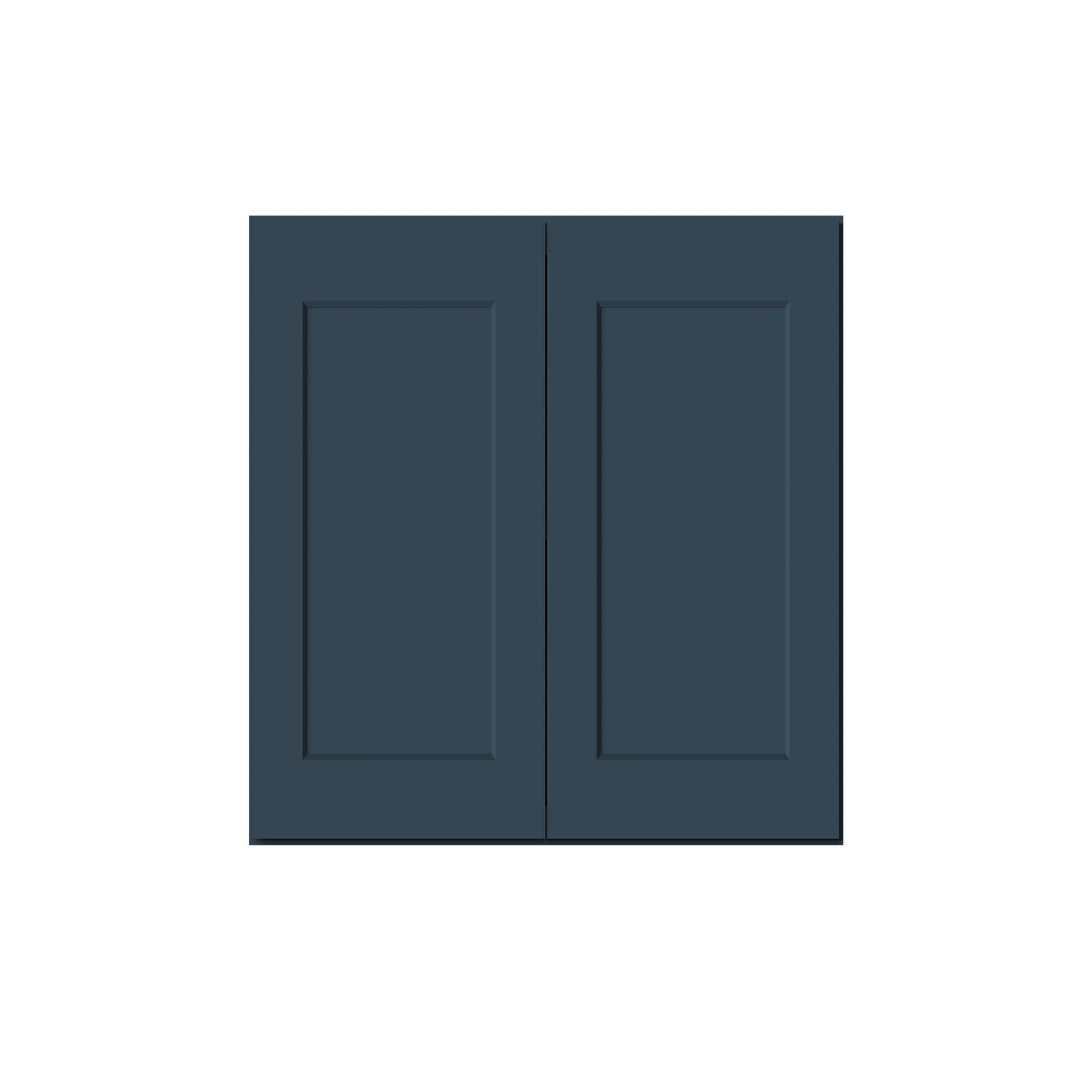 Alt View 1. Boyel Living - 36-in W x 24-in H x 12-in D Shaker RTA Kitchen Wall Cabinet with Soft-Close - Charcoal Blue.
