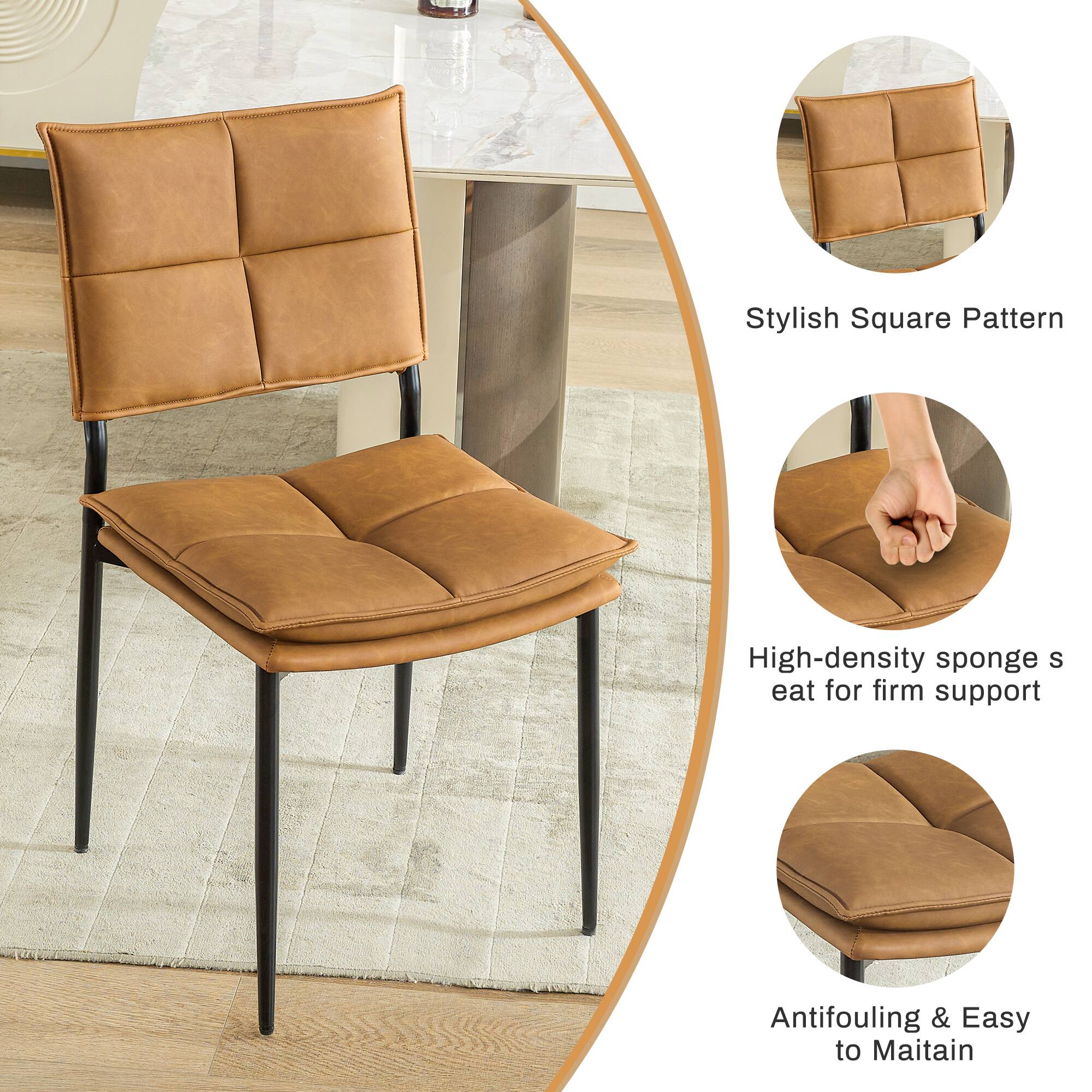 Stylish Square Pattern

High-density sponge seat for firm support

Antifouling & Easy to Maintain