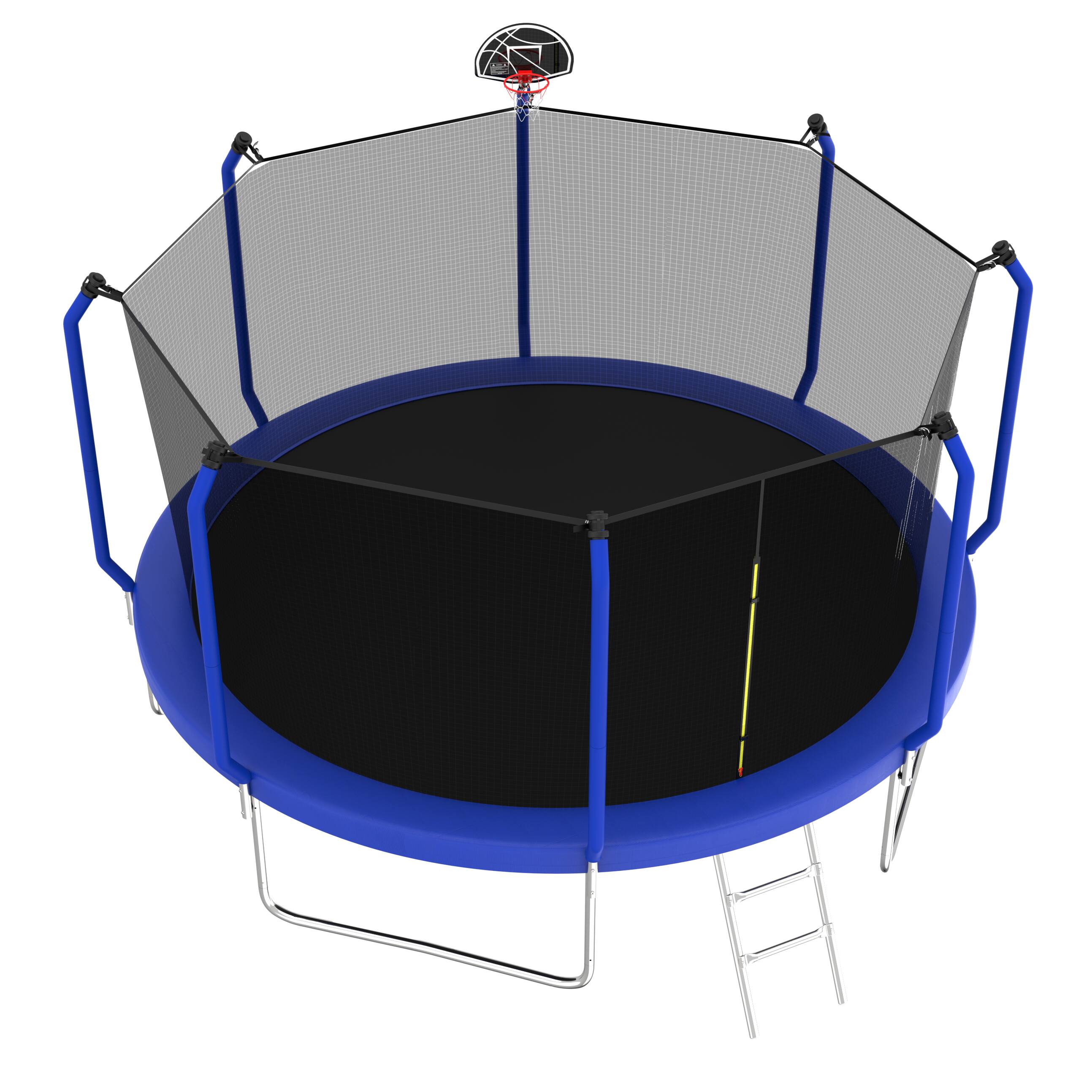 Left. LOVMOR - Lovmor 12 FT Trampoline with Basketball Hoop and Ladder Recreational Trampoline for Adults.