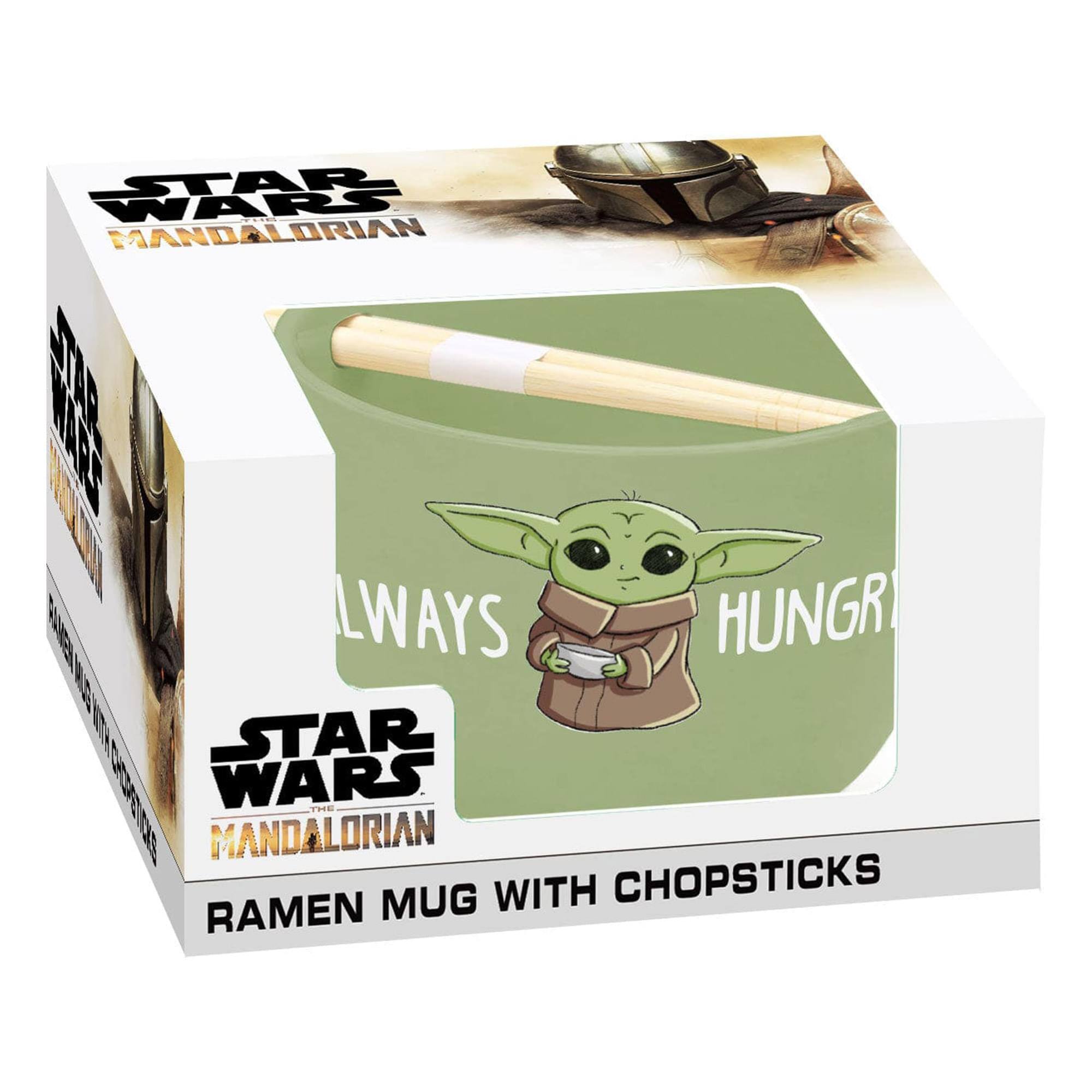 STAR WARS  
THE MANDALORIAN  

ALWAYS HUNGRY  

RAMEN MUG WITH CHOPSTICKS