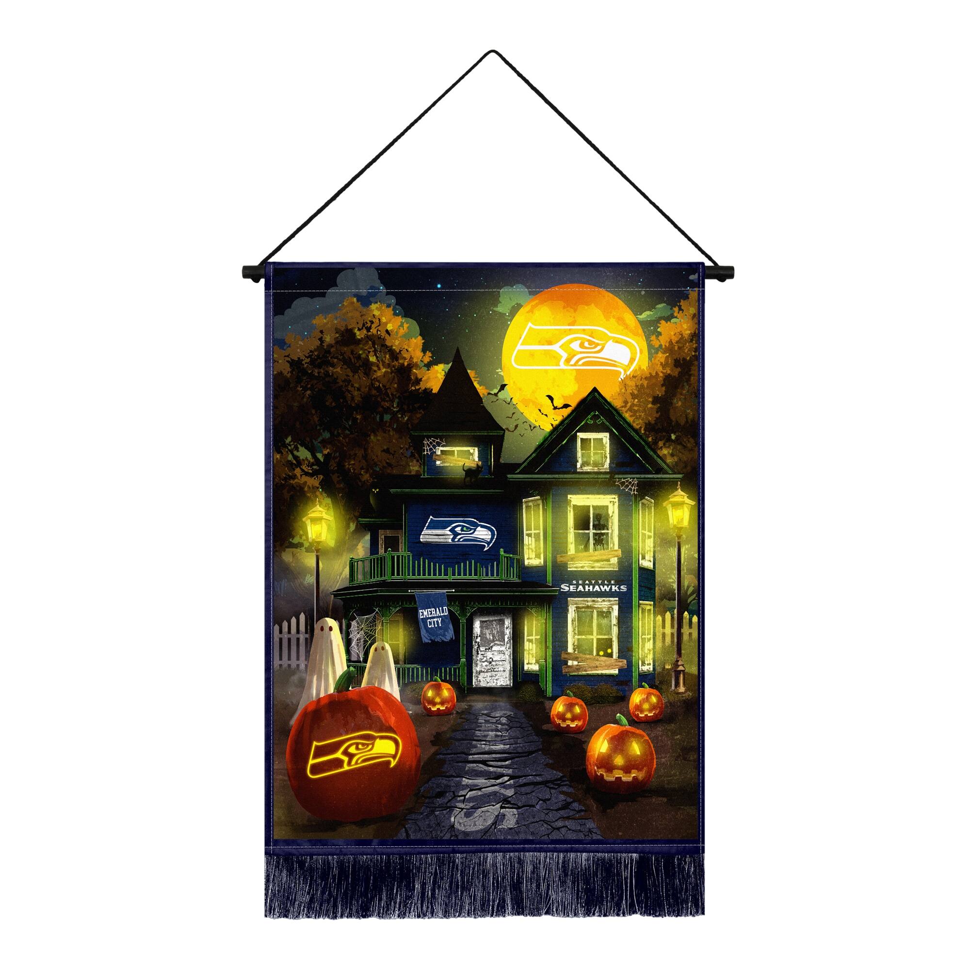 Seattle Seahawks 18" x 24" LED Halloween Tapestry